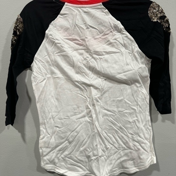 Express Sequin Skull Raglan Top Size Small - Picture 10 of 16